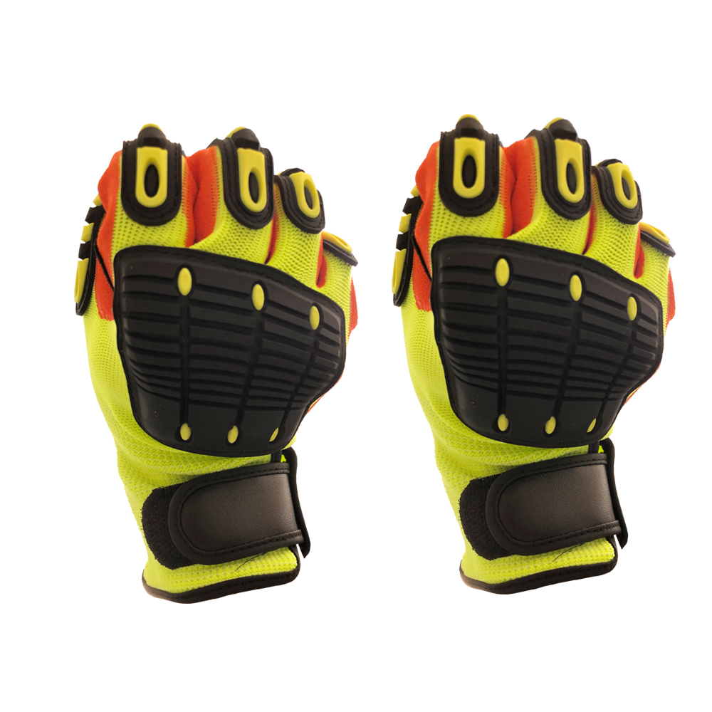 High Strength Polyester TPR Impact Industry Anti Shock Motorcycle Gloves