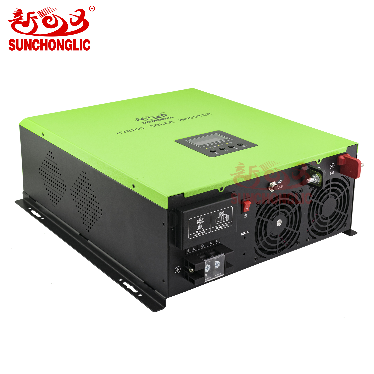 Sunchonglic низкочастотный инвертор с чистым синусом 3kva 24v 60A со слежением за максимальной точкой мощности, солнечный гибридный инвертор