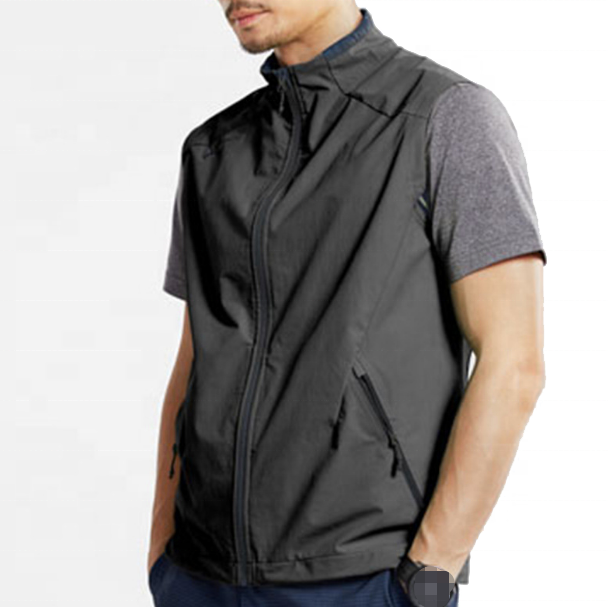 Winter Cotton Out Wear Solid Color Zipper Thick Loose Vest Mens Waistcoat Vest
