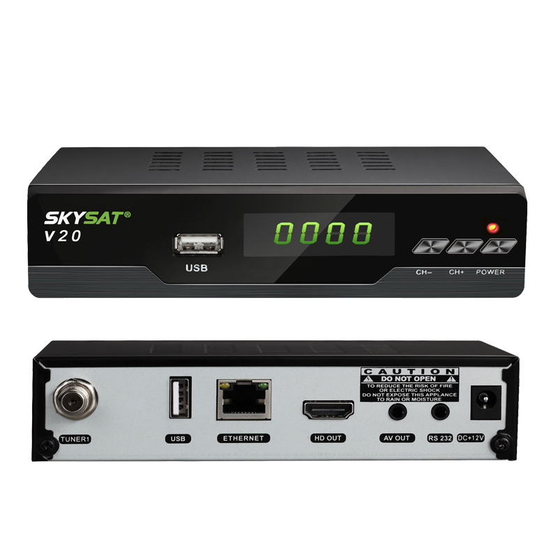 Спутниковый ТВ-приемник H.265 HEVC IPTV SKYSAT V20 для Латинской Америки с IKS forever, сервер PowerVu Biss CS LAN Wi-Fi