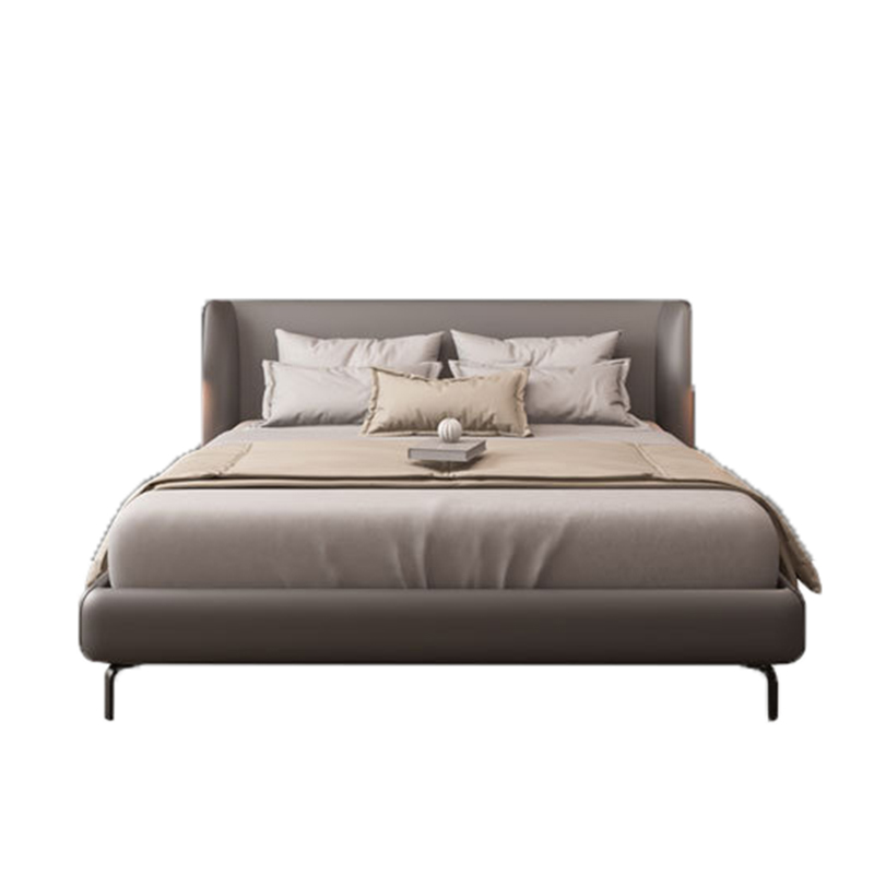 European luxury super king size fabric&faux upholstered leather hotel bed bedroom furniture