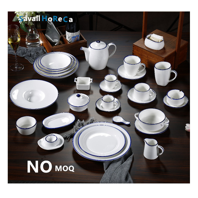 Набор фарфоровой посуды Savall HoReCa 32 шт., набор фарфоровой посуды из костяного фарфора, для ресторана и отеля