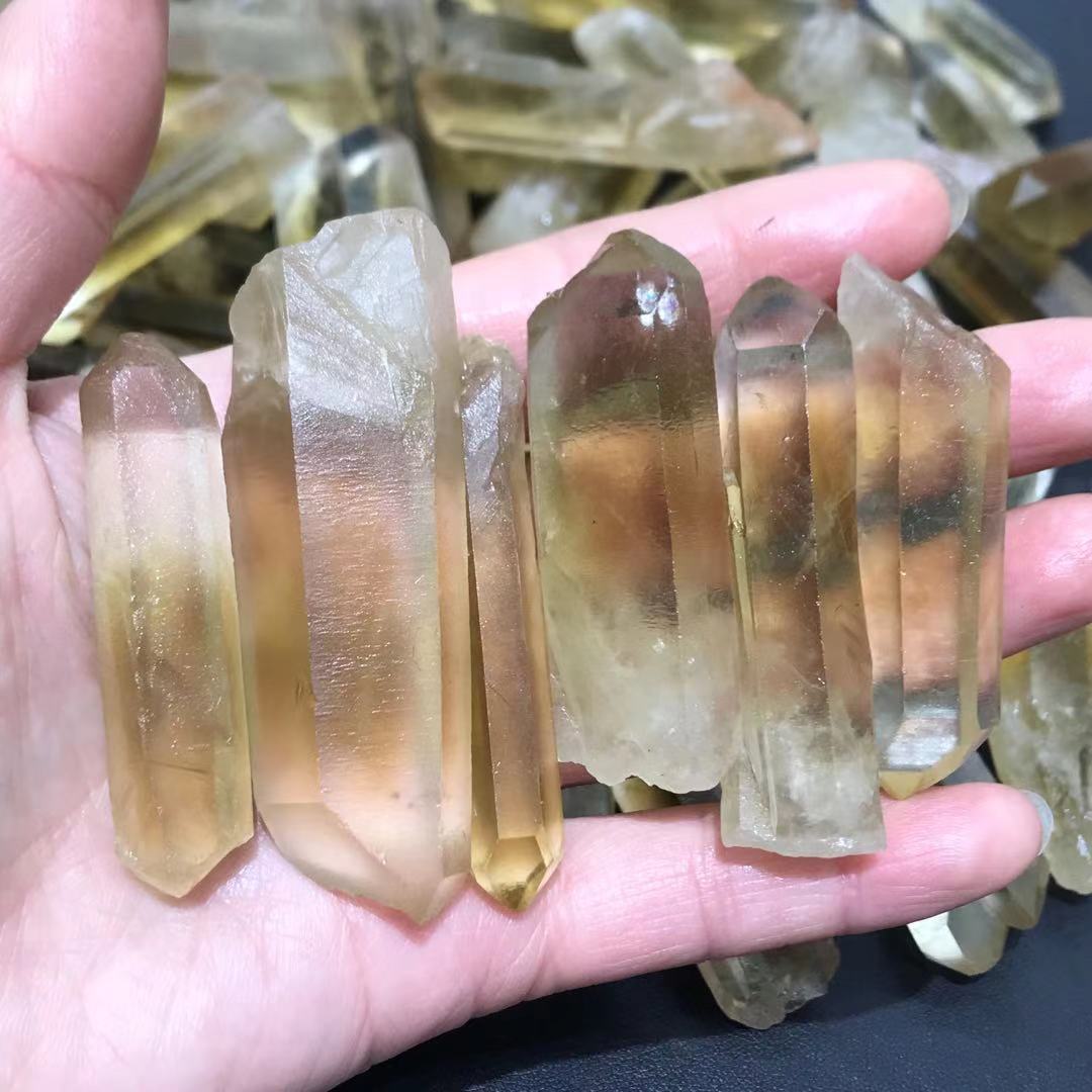 Wholesale High Quality Rough Crystal Citrine Point Crystals Healing Wand Points for Decoration