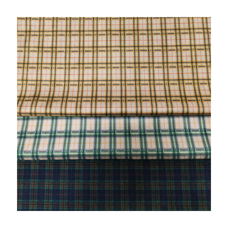 Hometextile Fabric High Quality Wholesale Cheap Plaid Printed Latest Pattern Scuba Faux Suede 90% Polyester Pants Business Suit Fabric spandex for clothing marimekko