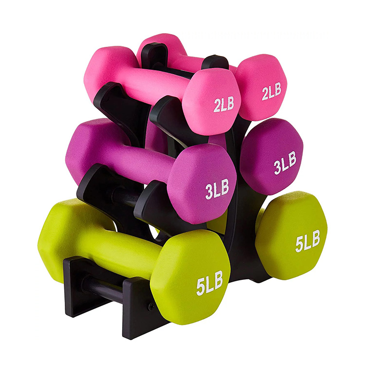 Factory gym equipment exercise hex shape cast iron dumbbell and dumbbell set