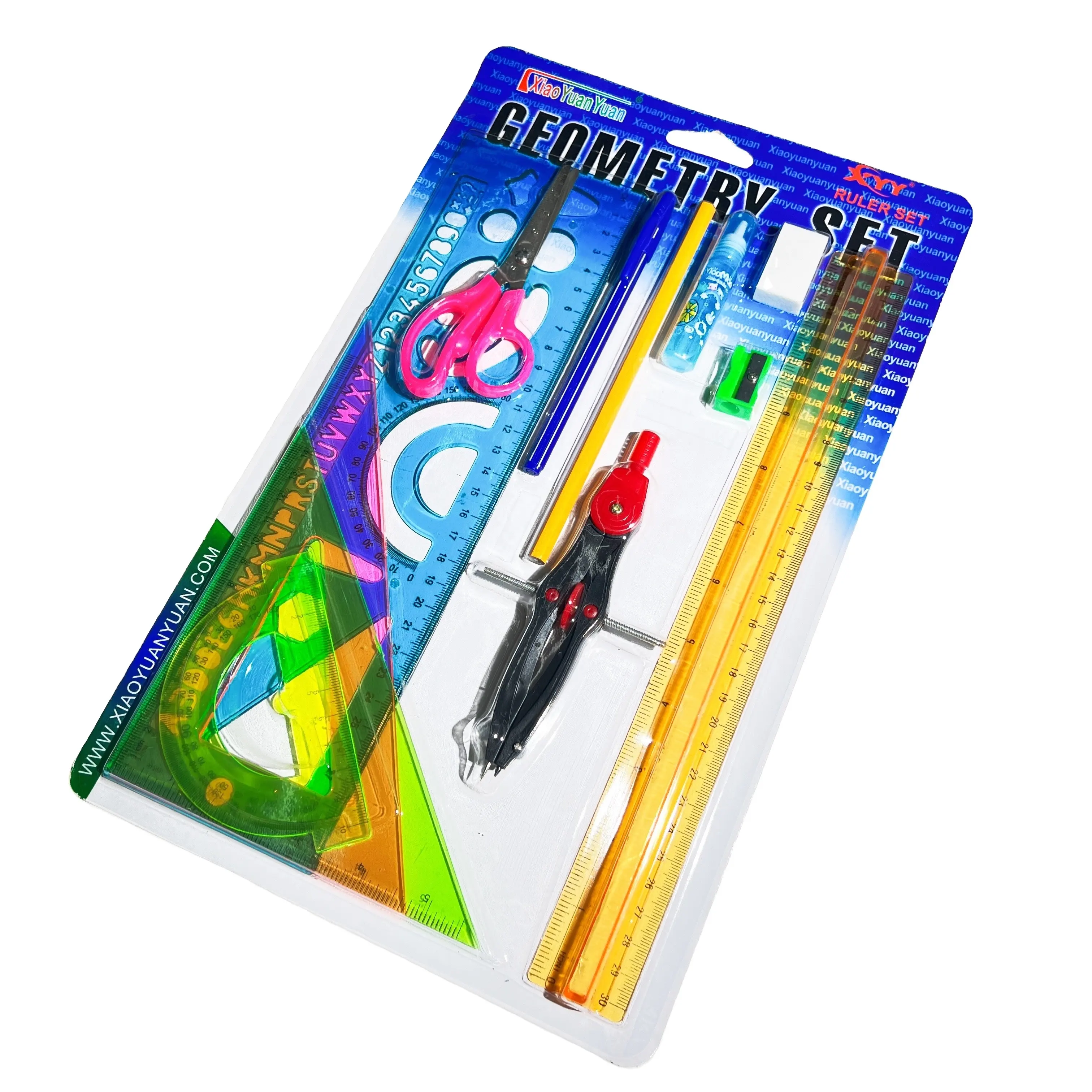 Cartoon Pencil Ruler Earser Sharpener 12 Pcs Drawing Stationery Set For Boy Girls Kids Gift School Children Student