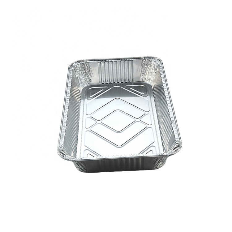 Multi Boxes Aluminum Foil Container Foil Wrap Roasting Trays With Lids Takeaway Foil Food Container
