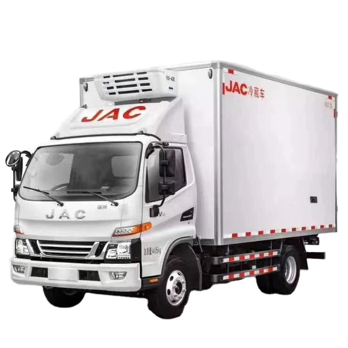 JAC V6 3ton 5ton 16CBM Small Fresh Vegetable Freezer Vehicle Food Meat Transport Reefer Van Refrigerated Trucks for Sale