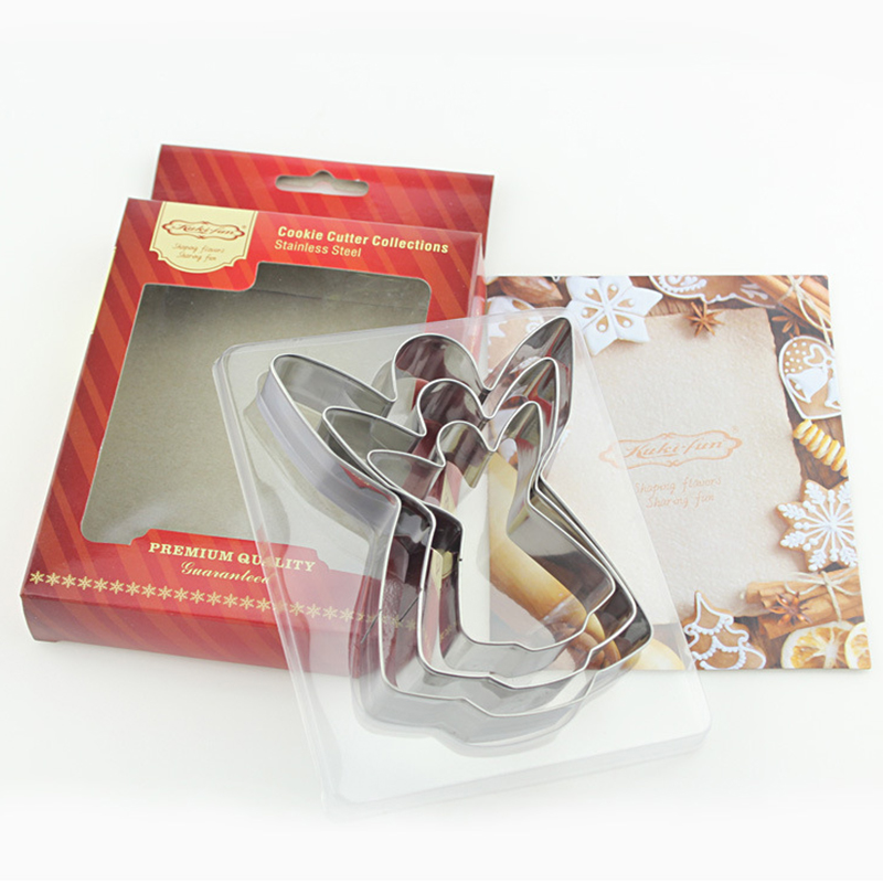 Amazon Hot Selling Angel shape biscuit mould 3-piece set Biscuit Cutter kitchen gadgets Cookie Cutter