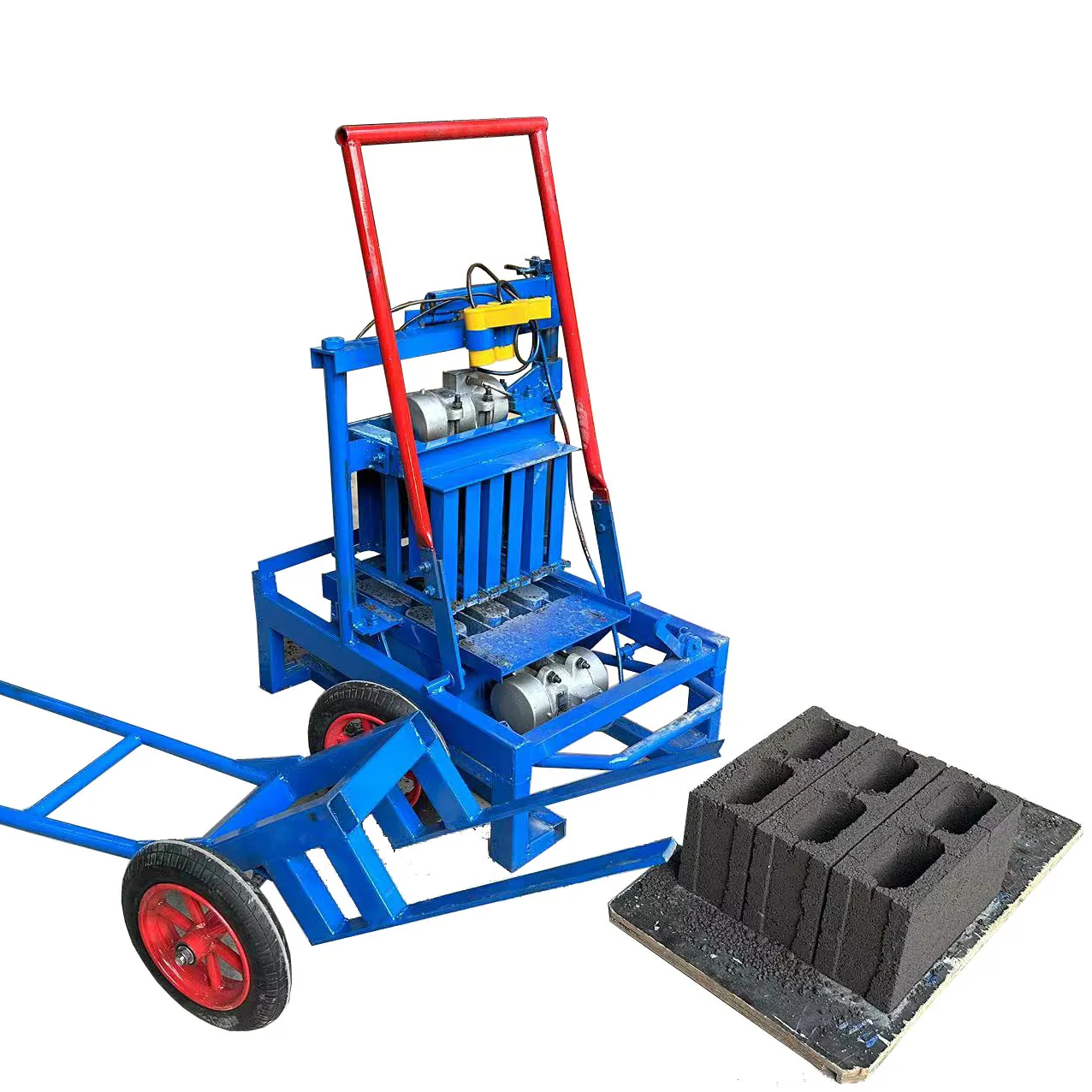 New Ecological Brick Making Machinery Low Price Hollow Block Making Machine Sand Brick Small Stationary Forklift Brick Truck
