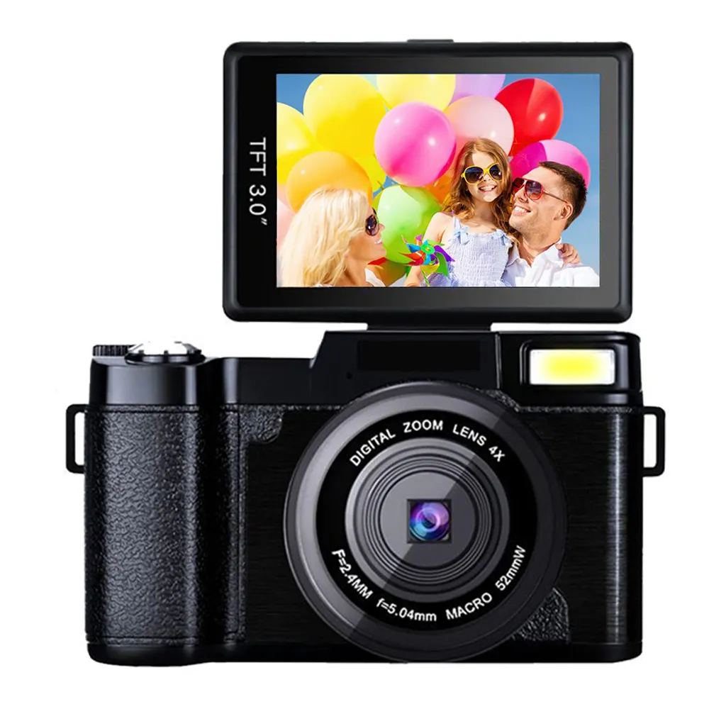 2.7K Digital Vlogging Camera HD 30MP Cameras Compact Flip Screen Autofocus Camcorder For Photography