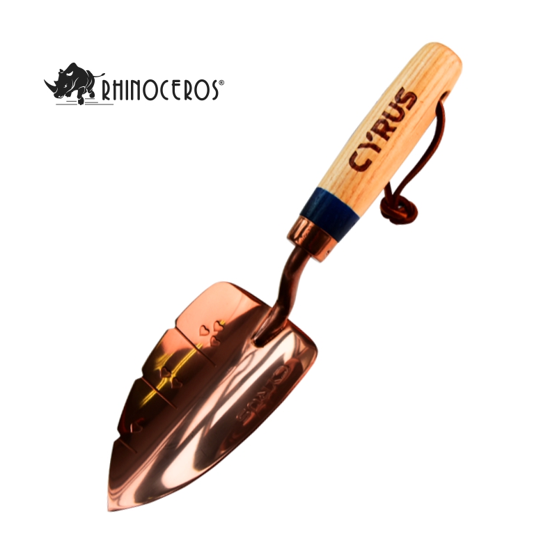Cyrus Customized Stainless Steel Garden Hand Planting Trowel With Depth Marker Measurements