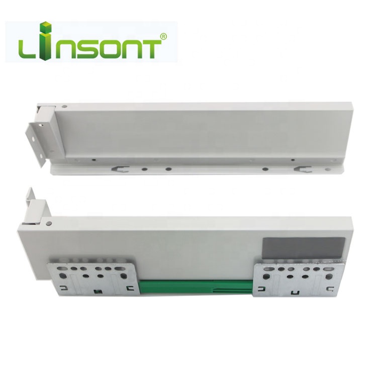 Linsont heavy duty Полный норковые ресницы удлинение мягкие закрыть скрытие стали с двойными стенками тандем металлический ящик направляющая для выдвижного ящика