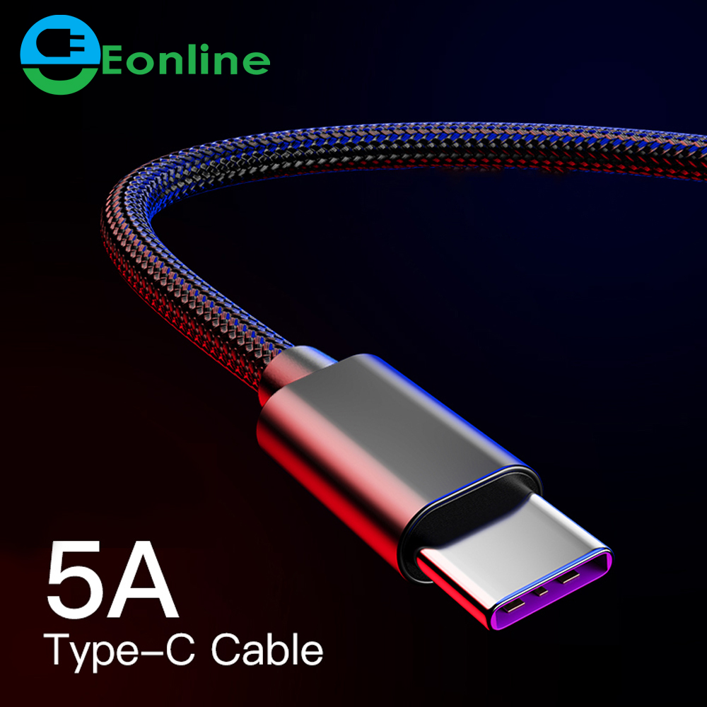 Зарядный кабель USB Type-C, 5 А, для Samsung Galaxy, LG, Pixel, Huawei, Xiaomi