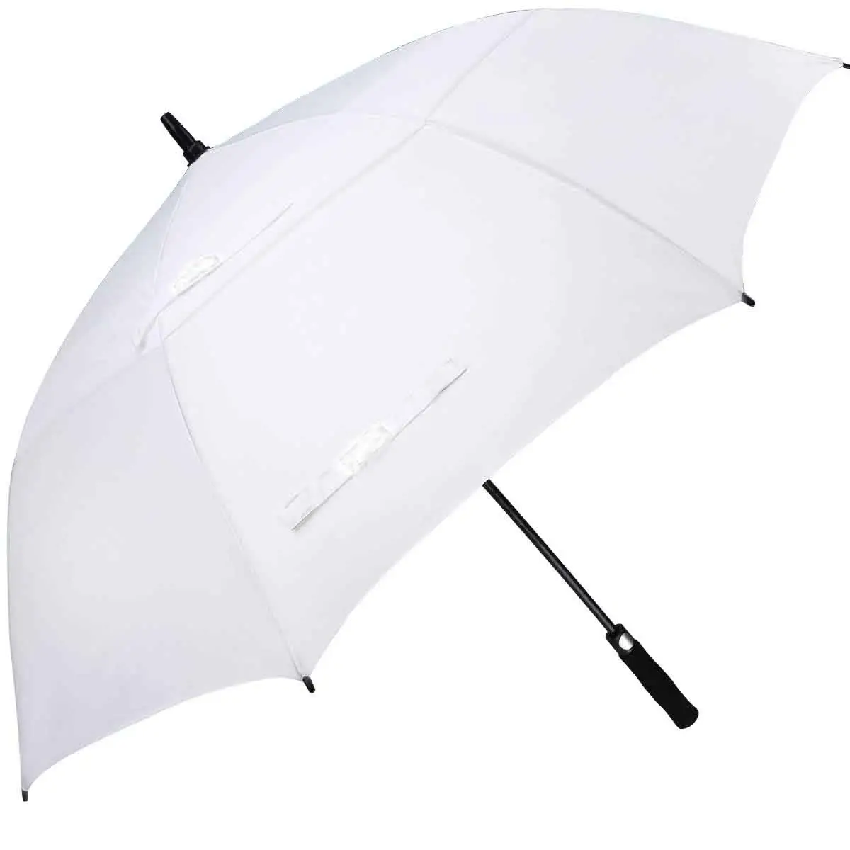 Windproof Large Auto Open 30" 60" 190T Pongee Fibreglass Custom Logo Promotional Sublimation Customized Hotel Golf Umbrella