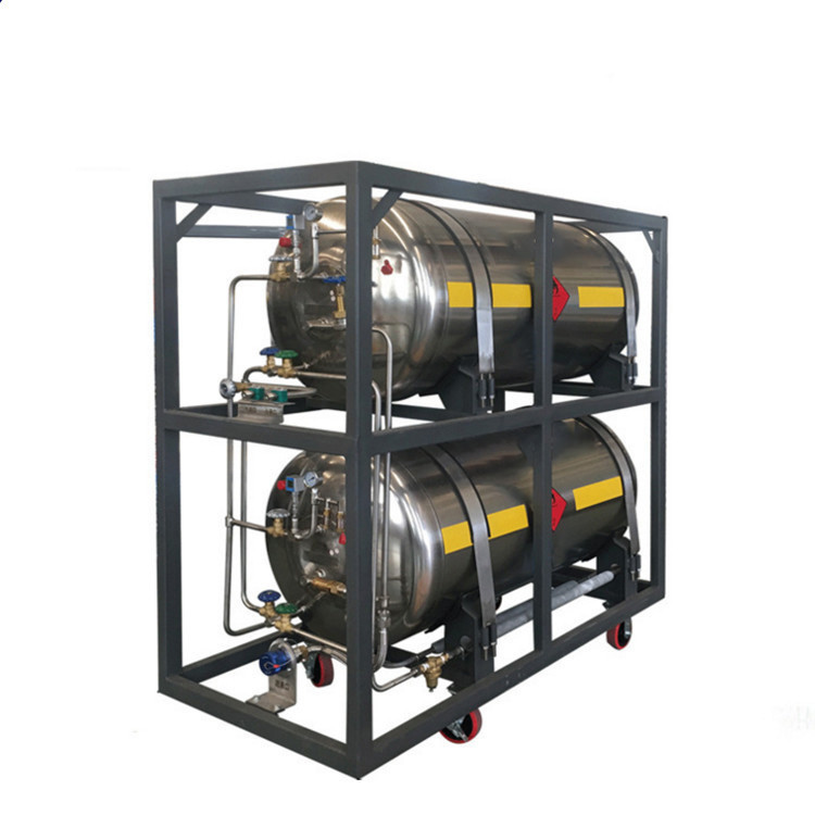 Криогенная колба Dewar LN2 большой емкости 410L/цилиндр/резервуар с колесами рамы