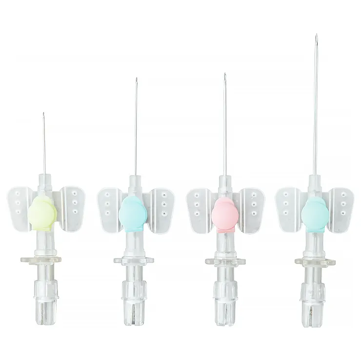 Medical Disposable Butterfly Indwelling Needle with Injection Port