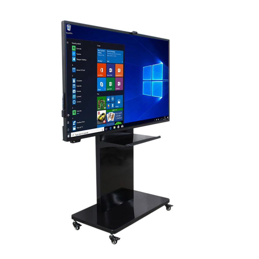 Electronic Interactive Whiteboard All In One With Mobile Floor Stand For School