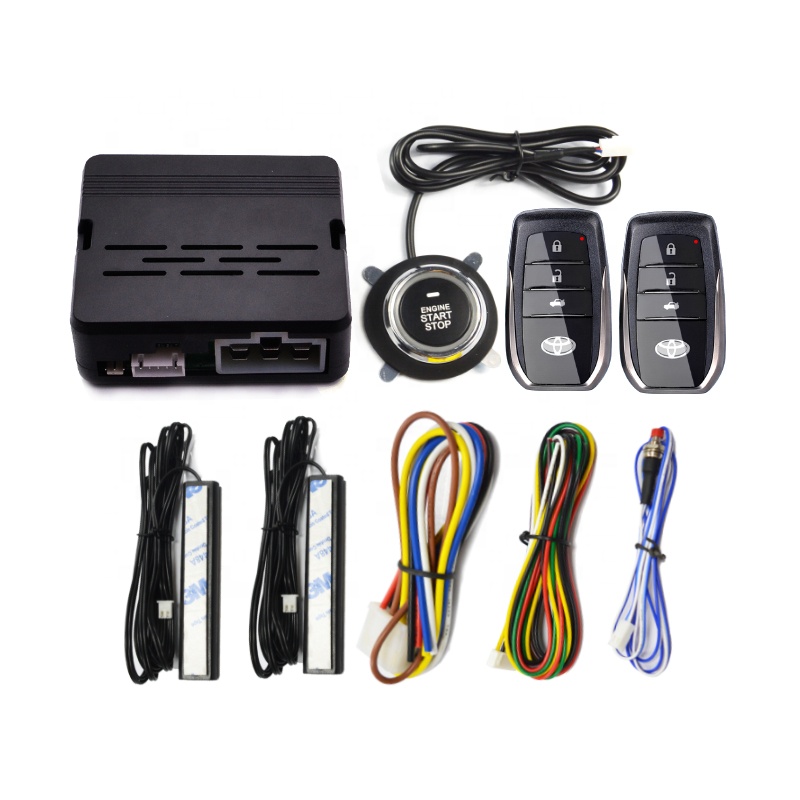 PKE Passive Keyless Entry System Push Button Start Stop Remote Starter Car Alarm Universal Car