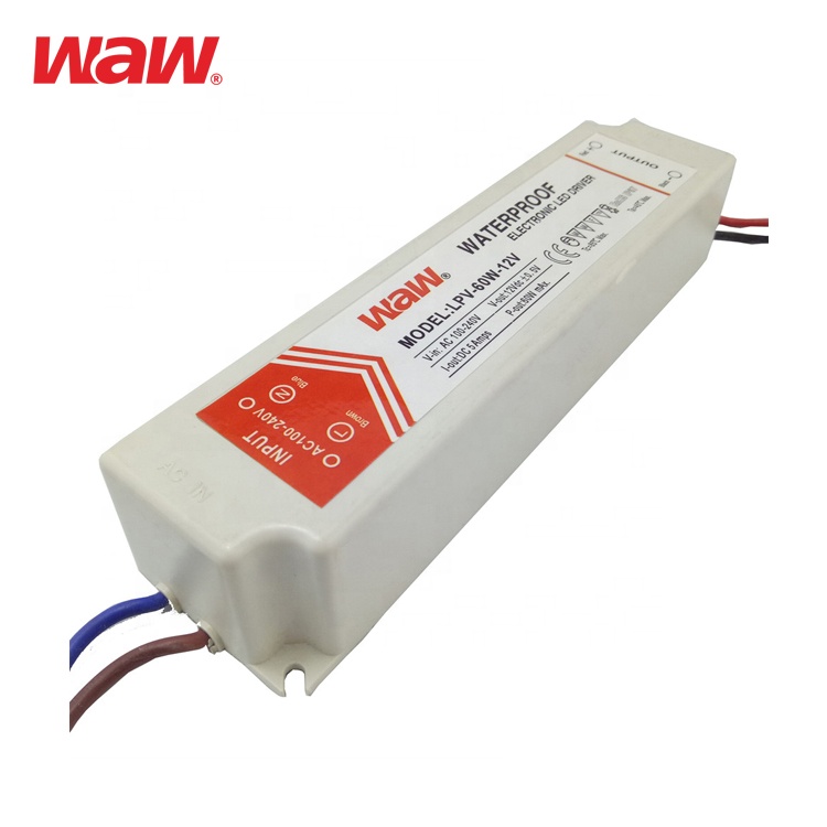WODE пожизненная гарантия IP67 водонепроницаемый 3D принтер аварийного 12V 5A 60W Светодиодный драйвер