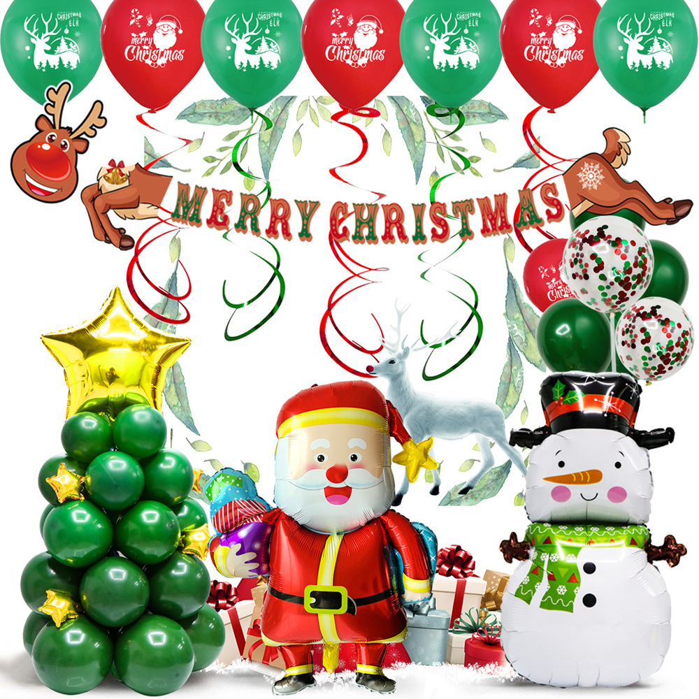2022 NEW Christmas ornaments balloon for home holiday eve decoration,Christmas tree decoration balloon set