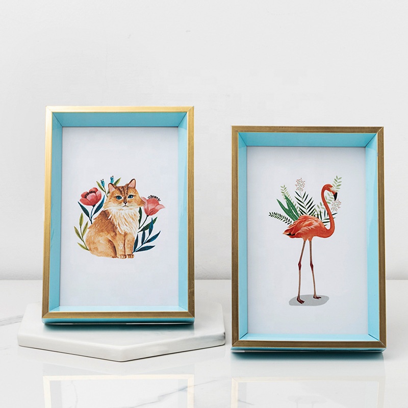 Hot Sale Multi Color Solid Wood Photo Frame Hanging Certificate Frame Children Home Decor Photo Frame