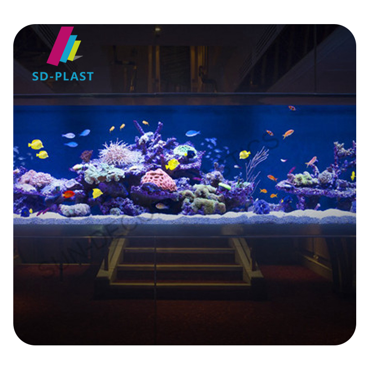Factory unique aquariums design big ultra clear glass acrylic sheet for aquarium tank tunnel