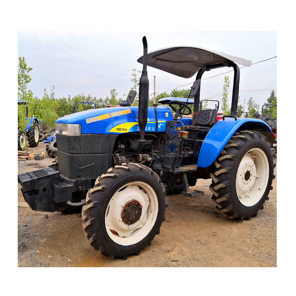 Сельскохозяйственная техника New and Holland SNH704 SNH754 70hp 75hp, 4-колесный привод, используемый трактор с раструбами и навесом