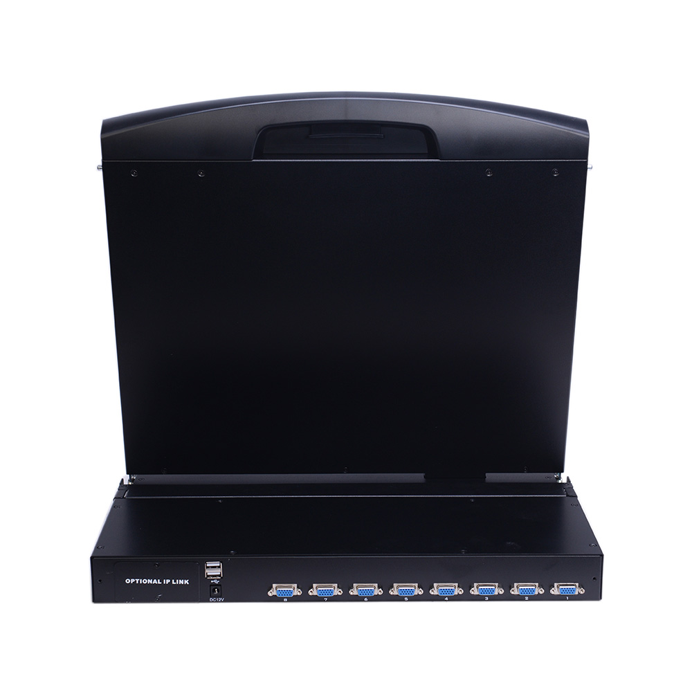 Лидер продаж, консоль-переключатель VGA LCD KVM с 8 портами 1280*1024 @ 60 Гц, 17 дюймов, используется в шкафах