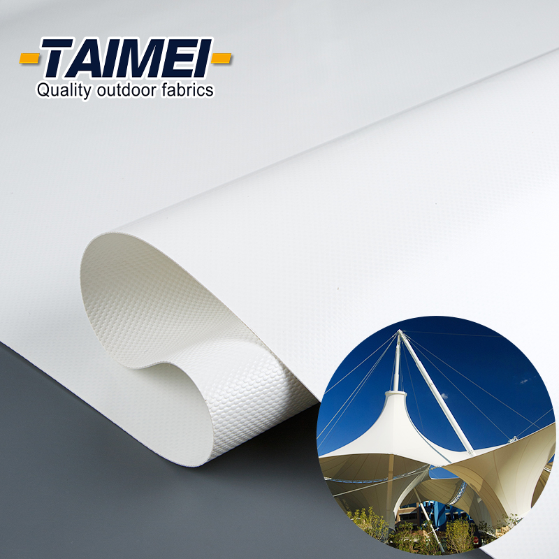 PVC Tensile Fabric Tensile Tent Membrane Structure Shelter Fabric For Park/Stadium