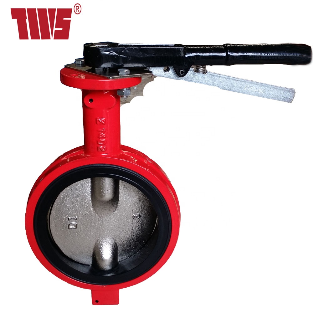 4 "зубчатый корпус из ковкого чугуна вафельный клапан-бабочка 200PSI