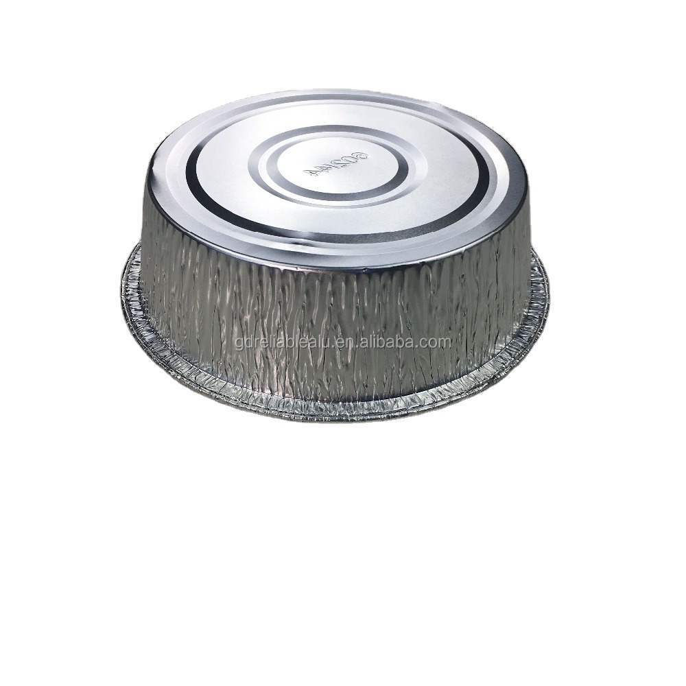 OEM ODM ручная пресс-форма для 600 мл 21 гр 1.3lb круглый фаст-фудов использование алюминиевой фольги для кекса и здорового большого размера из алюминия пицца 6 "коробка для одноразового использования
