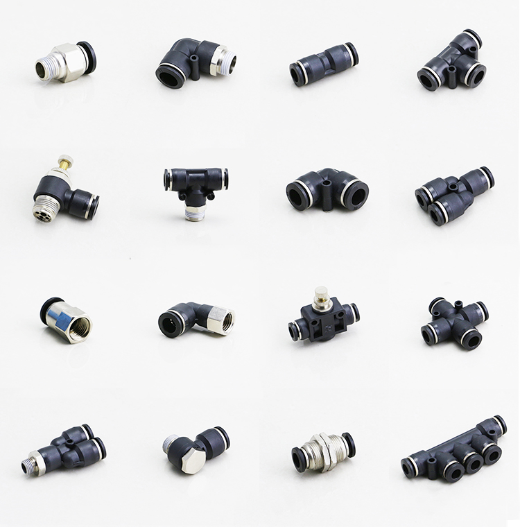 M4 M6 M8 M10 M12 BSP BSPT NPT типы пневматических фитингов пластиковый соединитель One Touch, фитинги для воздушного шланга