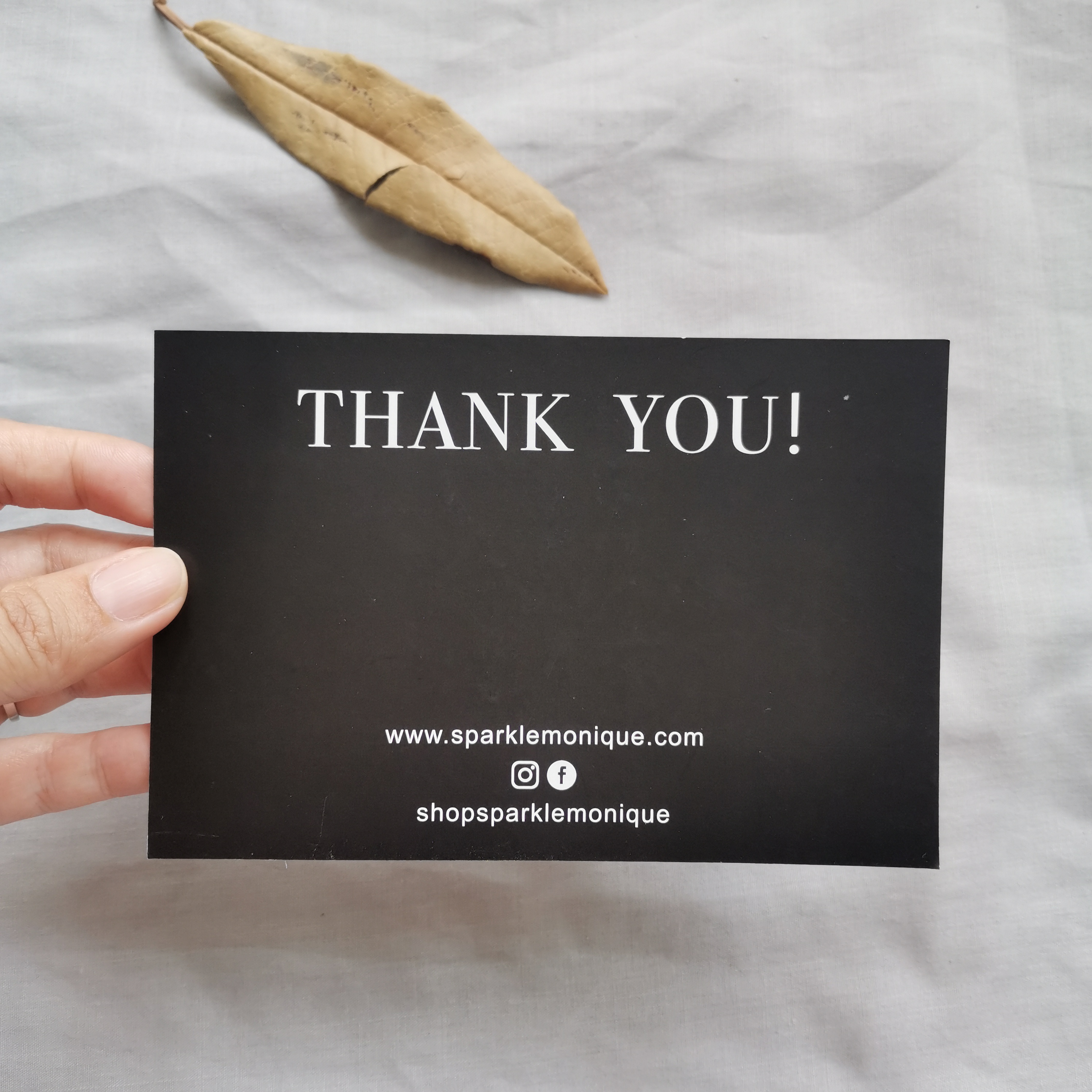 Wholesale Custom Free design paper card 4x6inches thank you for your order card small business card