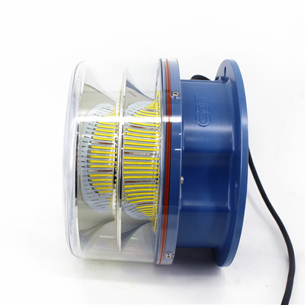Omnidirectional fixed obstacles lights with 2000cd steady burning L885 medium intensity type C on Bridge