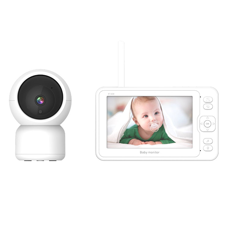 Wi-Fi камера ночного видения Tuya 2 МП Беспроводная 5 "hd дисплей babyfoon смарт-видео мониторы для детского сна оптовая продажа