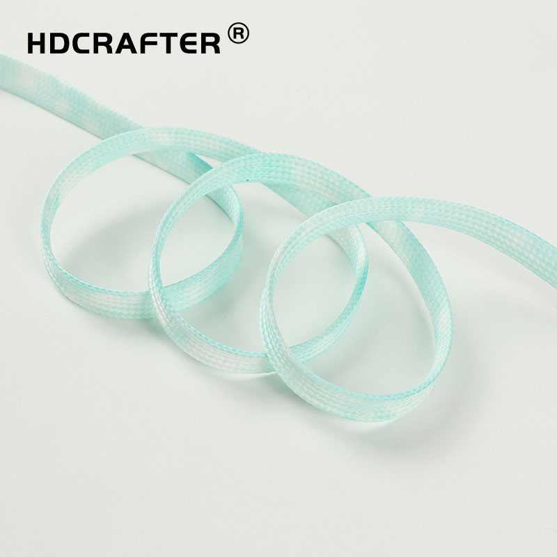 Плоские шнурки из полиэстера HDCRAFTER, плоские шнурки ярких цветов с градиентом, оптовая продажа