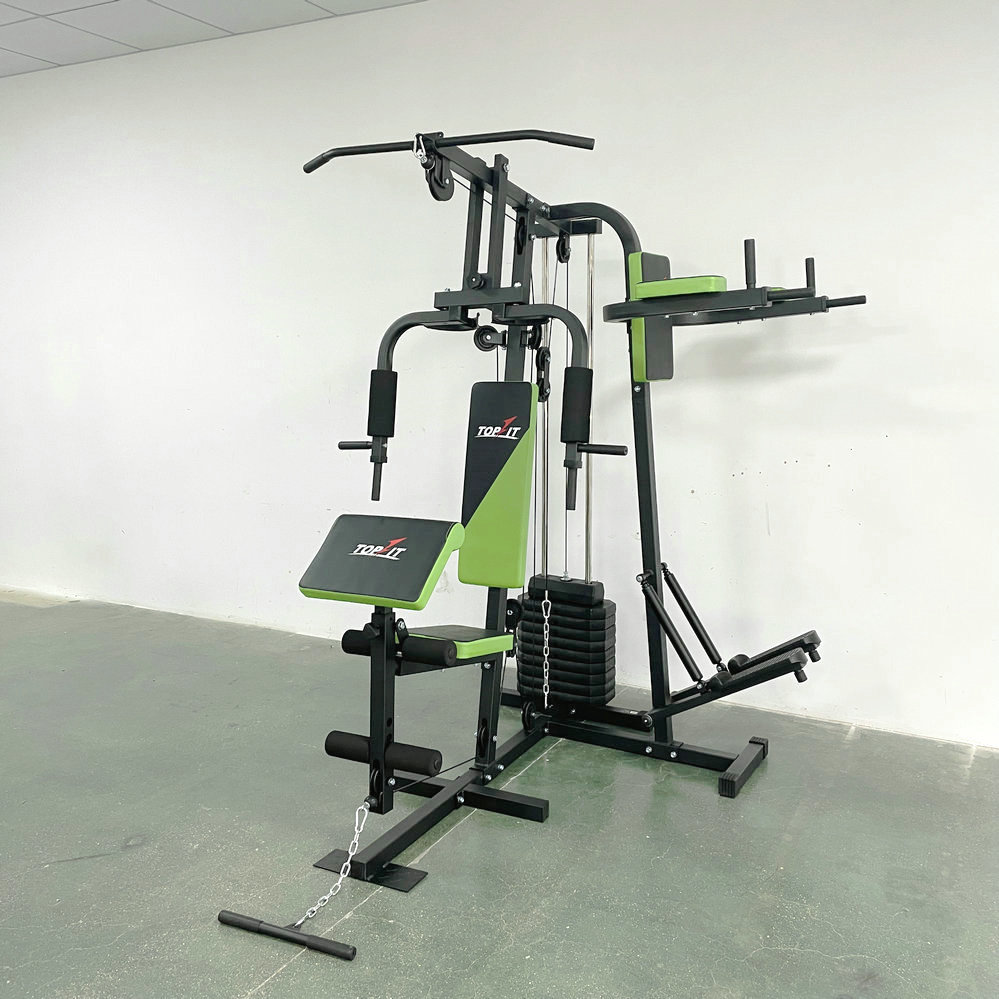 TOPFIT Home Gym Multi Function 2 Station With Weight Stack Multi Station Gym Equipment