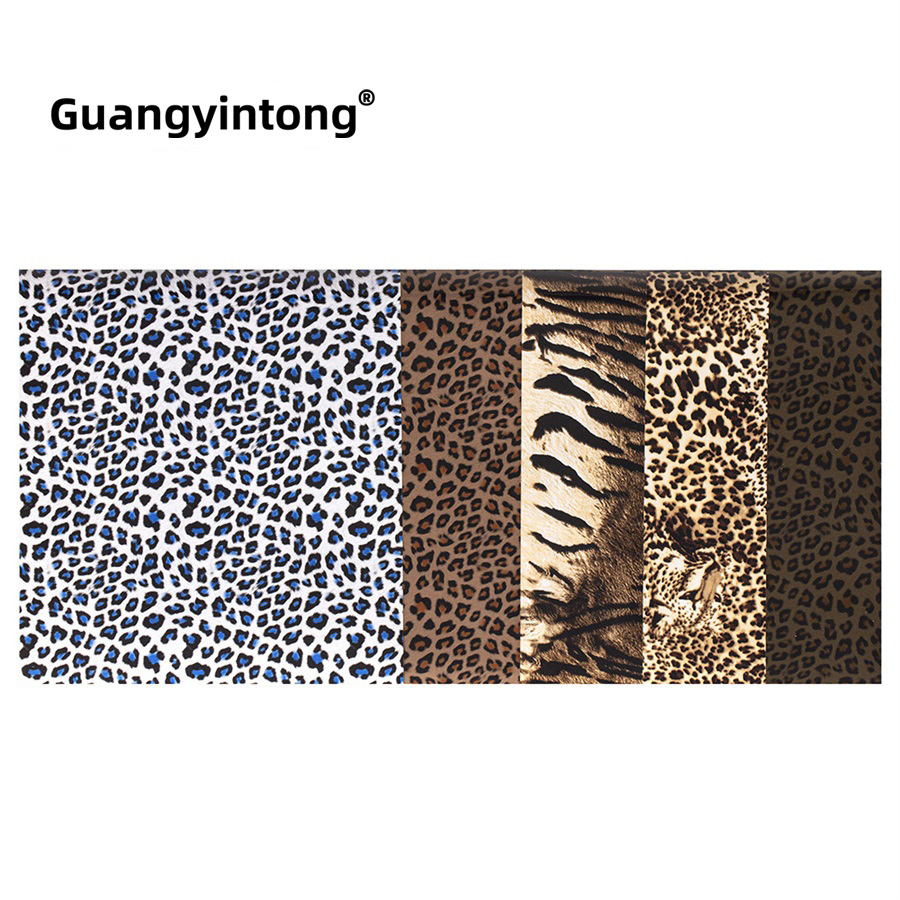 Guangyintong PU Leopard Cheapest Price Shrink Wrap Plastic Lldpe Wrapping Film Stretch Roll Heat Transfer Vinyl For Clothing