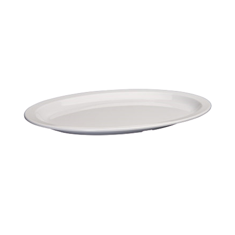 Wholesale white buffet serving dish plastic dinner melamine restaurant oval plate