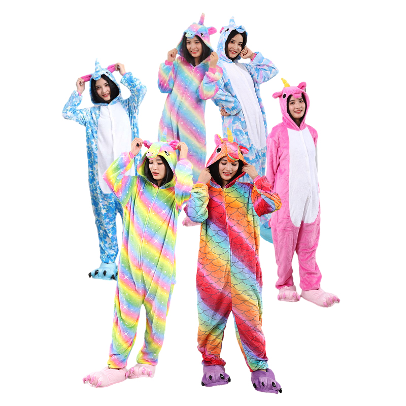 Горячая Распродажа женские разноцветные розовые красные Pegasus Onesie взрослые животные Onesie фланелевые пижамы для женщин