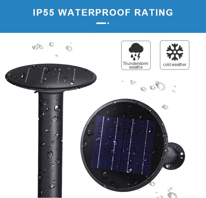 High Powered Pathway Garden Bollard Pillar Outdoor Waterproof 3W Solar Led Lawn Light