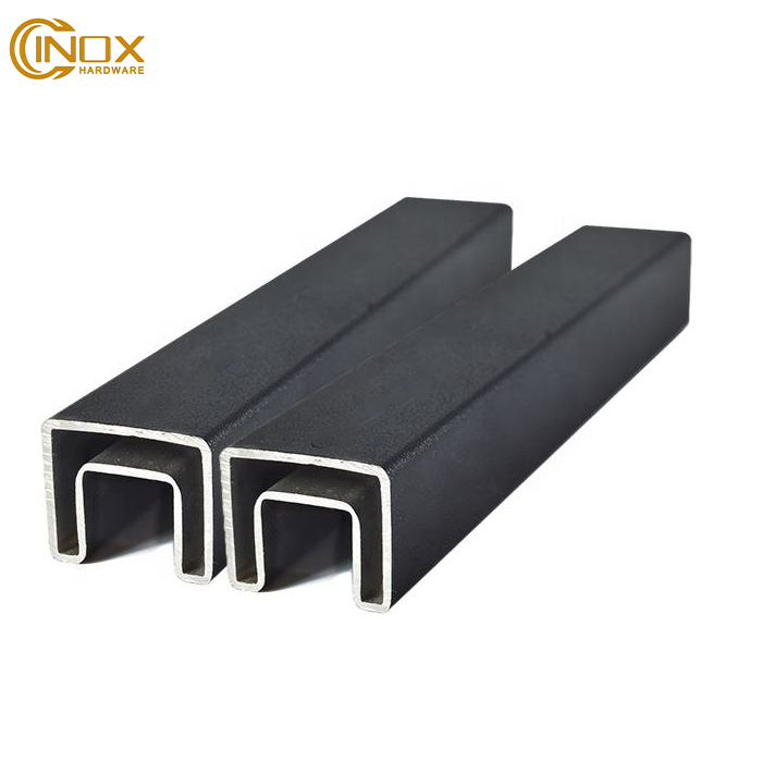 Top Rail 25x21mmx14x14 Stainless Steel Square Slot Tube