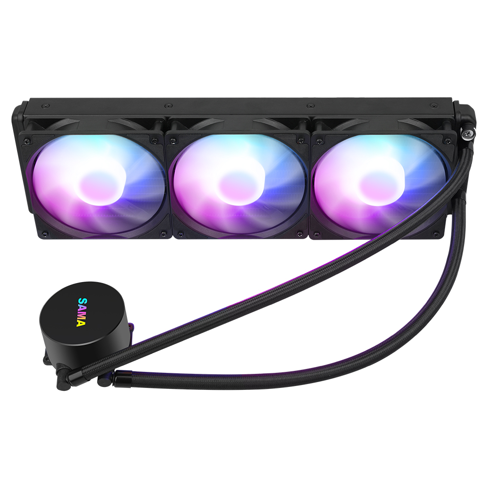 Кулер для ПК SAMA 360 lga1200, lga1700, lga 2011, черный, водоохлаждающий
