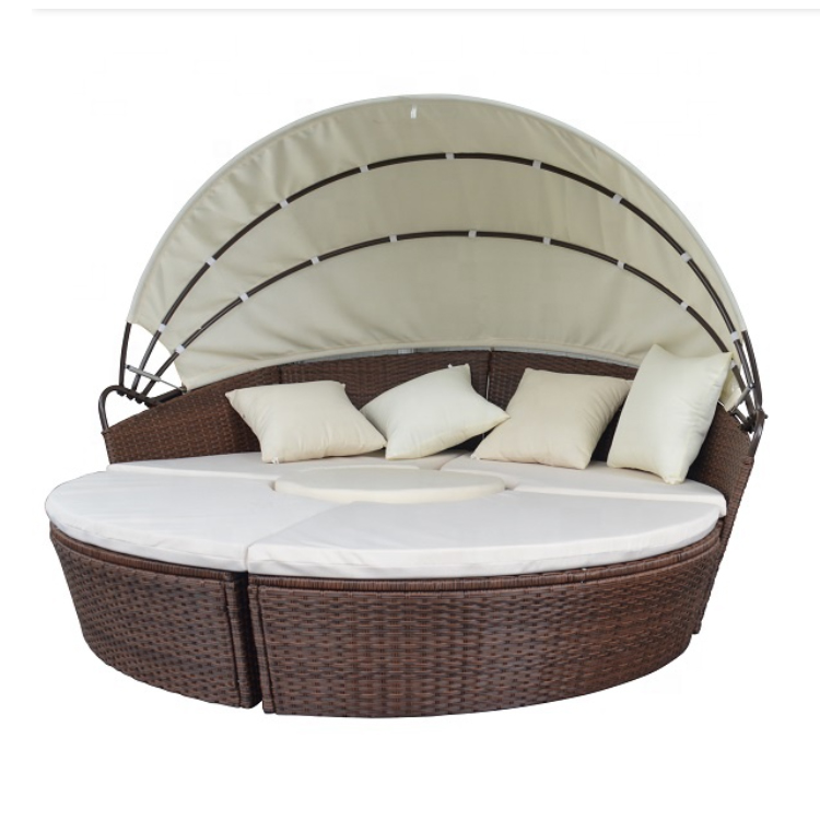 Modern Outdoor Furniture Waterproof Fabric Sun Lounger Day bed Outdoor