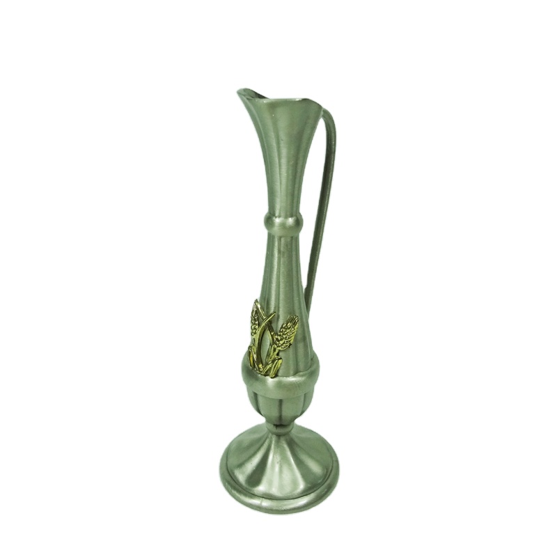 Pewter-Plated Alloy Vase