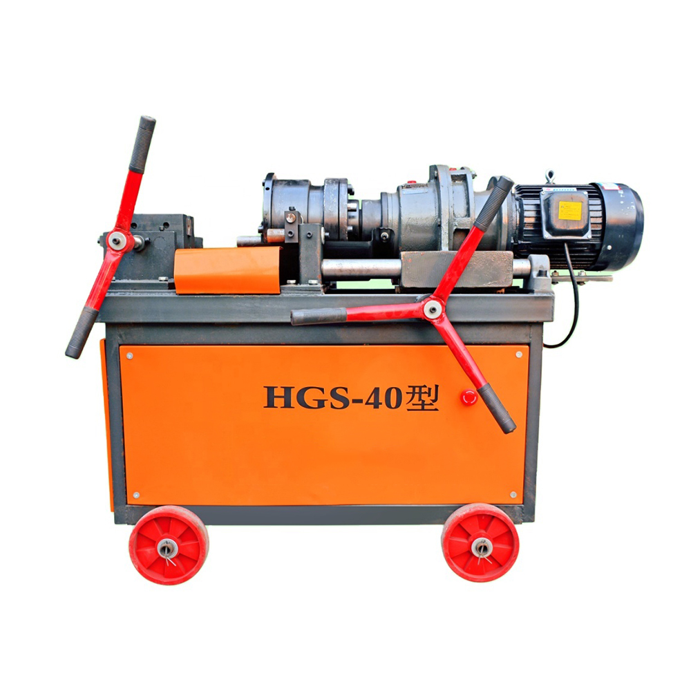 HGS40 threading machine for rebar thread bar reinforced bar machine 16-40mm with 7.5 KW motor for sale HGS 40
