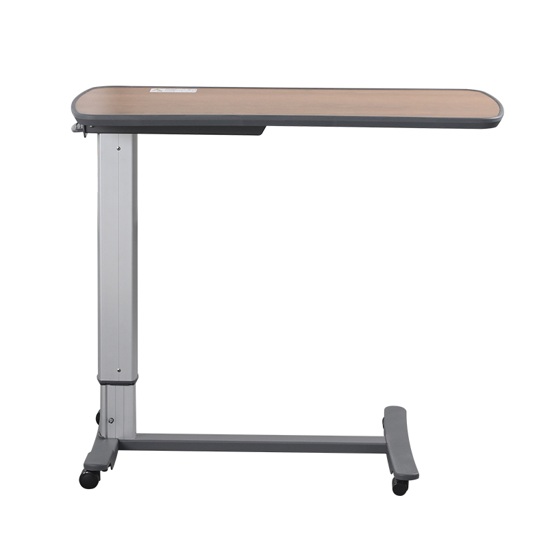 Medical Adjustable Overbed Table Bedside Dining Table With Wheels for Clinics and Hospitals
