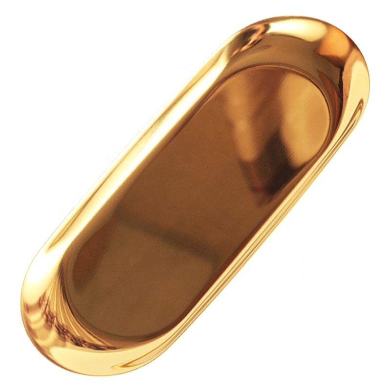 Golden Stainless Steel Storage Trays Canteen Dinnerware Food Container MP-01