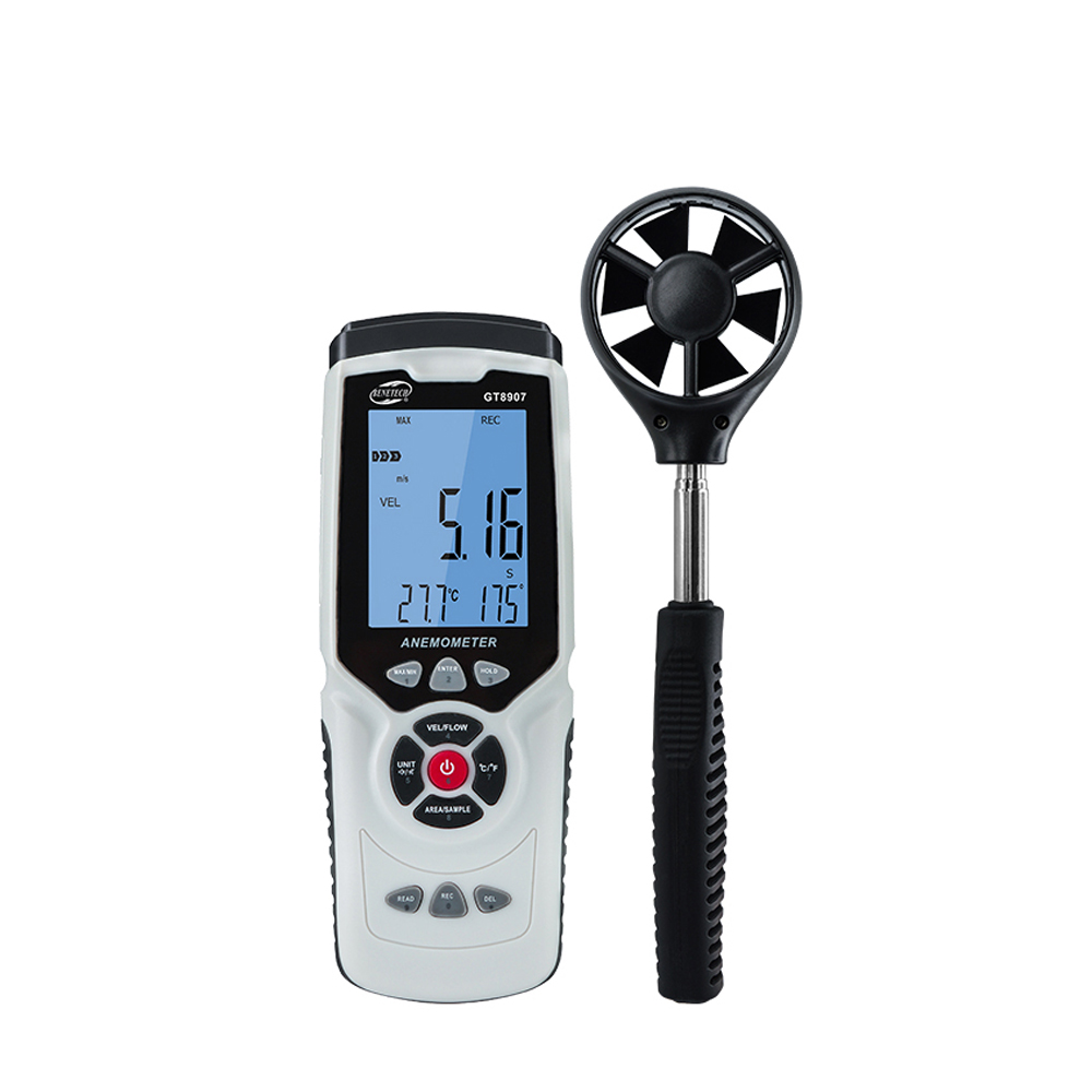 Высокочувствительная функция цифрового анемометра BENETECH GT8907, цена CMM 0-999900 м/мин, завод, школа, офис